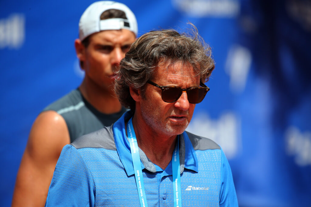 Francisco Roig training Rafael Nadal at the 2018 Barcelona Open