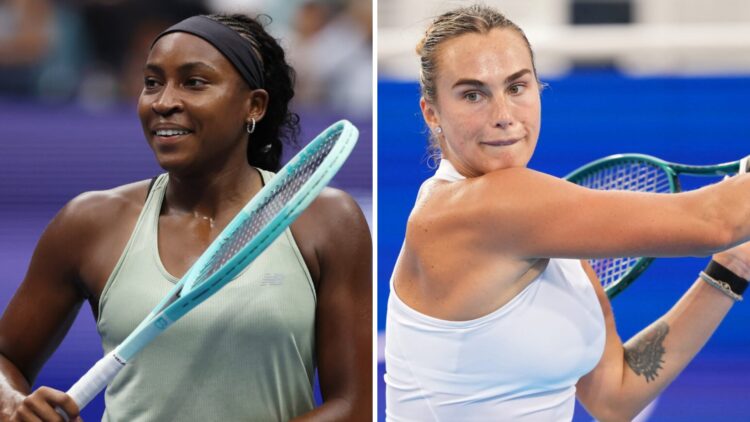 Coco Gauff, US Open practic, and Aryna Sabalenka, Cincinnati open.