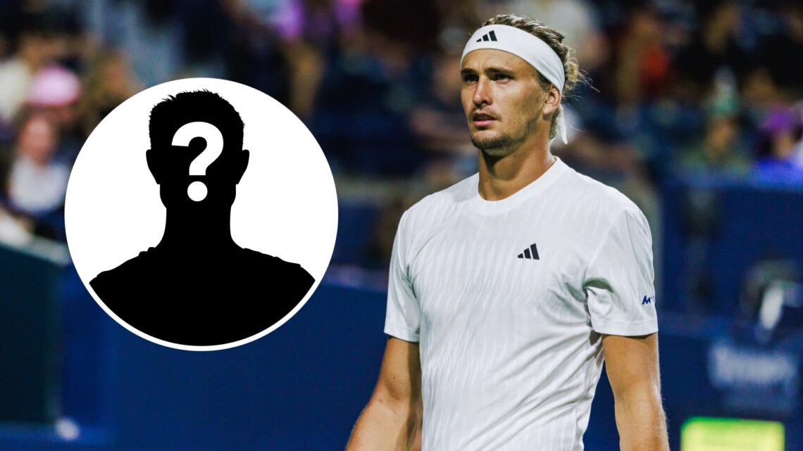 Alexander Zverev looking on at the Canadian Open with a mystery inset.