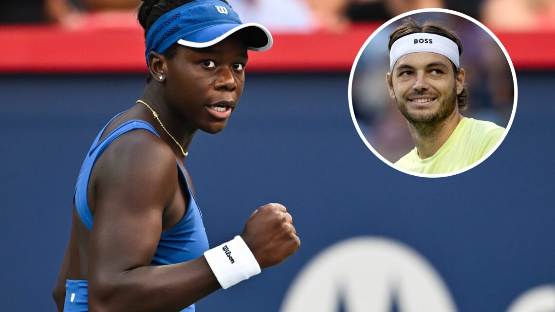 Victoria Mboko of Canada celebrates a point against Coco Gauff of the United States during their fourth round singles women's match on Day Seven of...