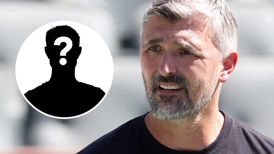 Goran Ivanisevic looking on at the 2024 Indian Wells tournament, with a mystery inset.