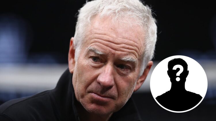 John McEnroe looks on at the Laver Cup, with a mystery inset.