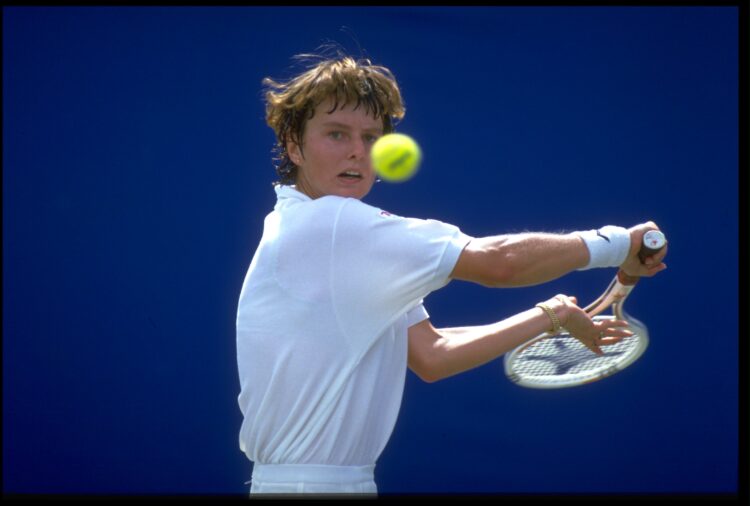 SEP 1987: HELENA SUKOVA OF CZECHOSLOVAKIA PREPARES TO PLAY A BACKHAND SHOT DURING A MATCH AT THE 1987 U.S. OPEN PLAYED AT FLUSHING MEADOWS IN NEW ...