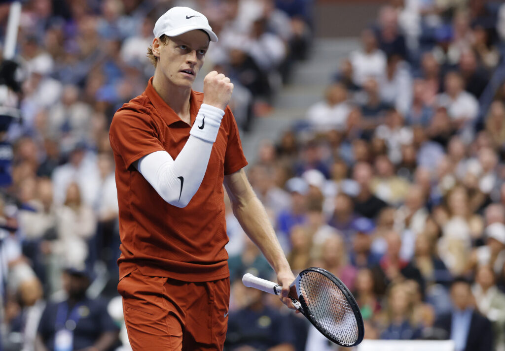 Jannik Sinner celebrates during the 2025 US Open final