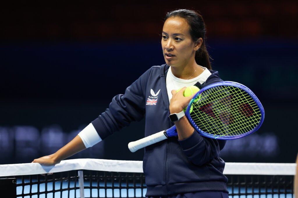 Anne Keothavong looks on ahead of the 2025 Billie Jean King Cup Finals