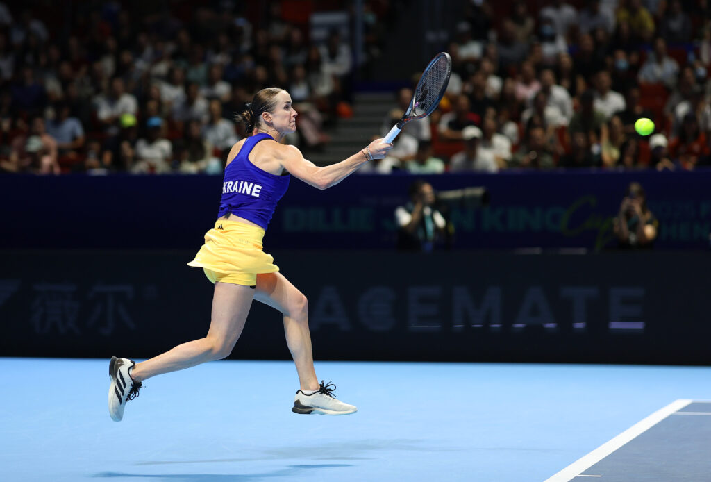 Elina Svitolina plays at the Billie Jean King Cup.
