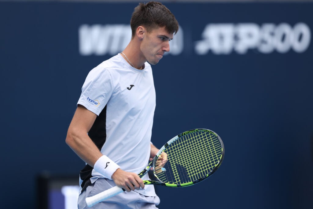 Fabian Marozsan celebrates during his second-round win at the 2025 China Open