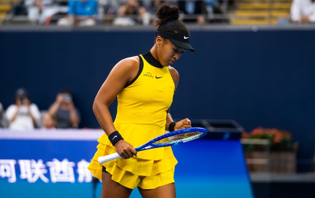 Naomi Osaka in action at the China Open in 2025.