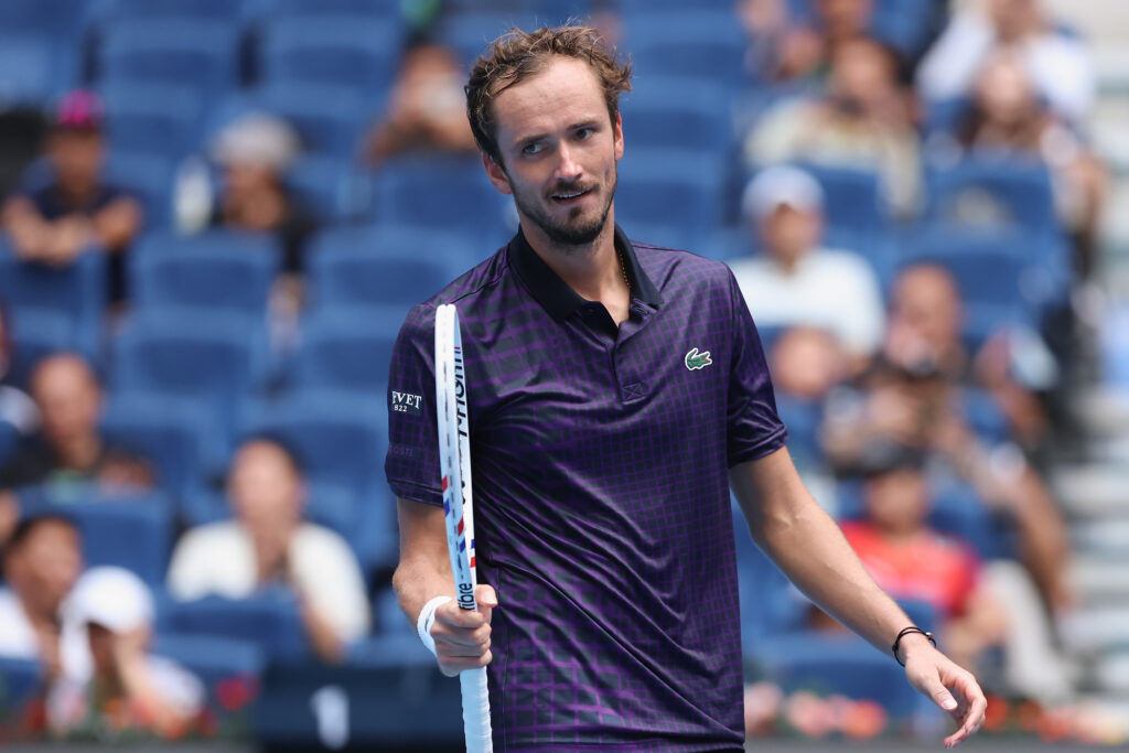 Daniil Medvedev in action at the China Open.