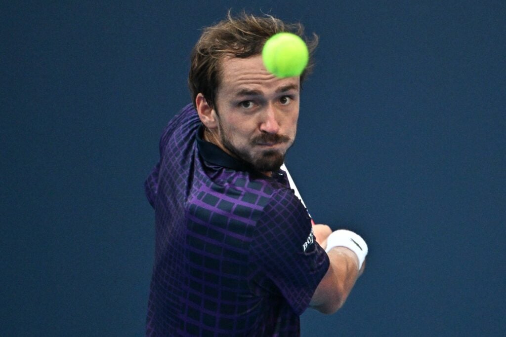 Daniil Medvedev in action at the China Open in 2025.