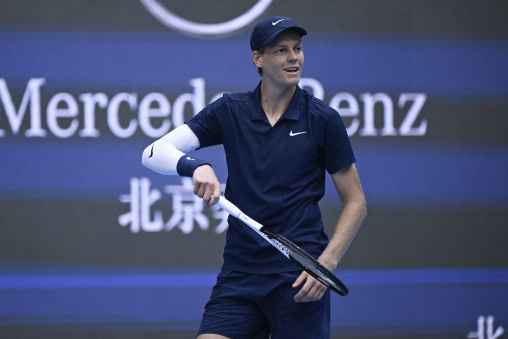 Jannik Sinner in action at the China Open.