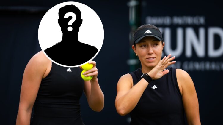 Jessica Pegula of the United States and Ashlyn Krueger of the United States in action against Donna Vekic of Croatia and Daria Kasatkina of Austral...