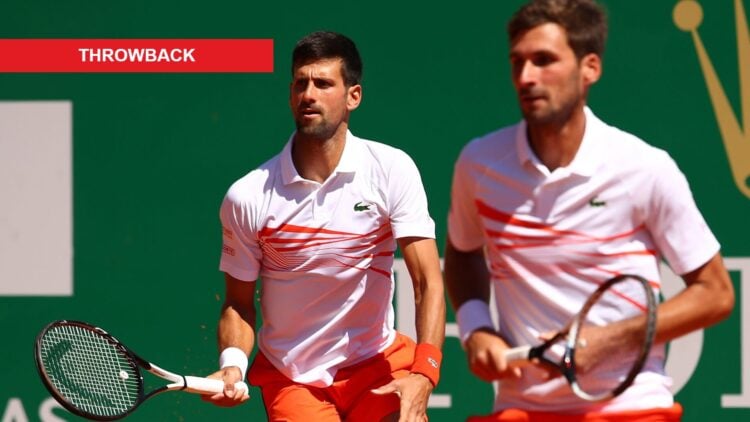 Image of Novak Djokovic and Marko Djokovic in action at the 2019 Monte-Carlo Masters