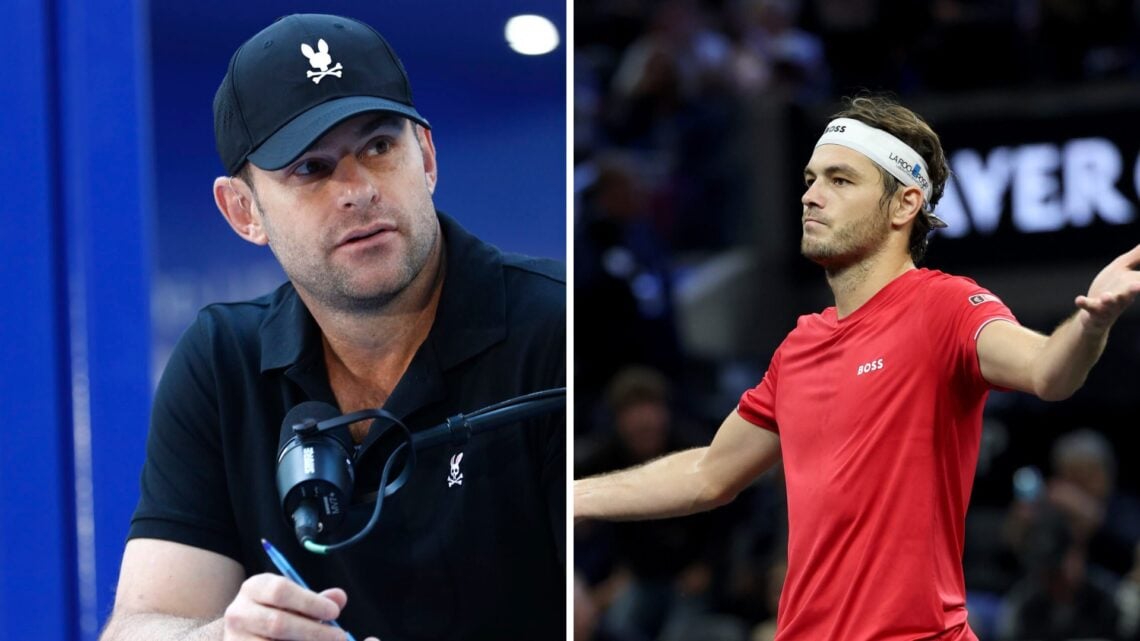 Left: Andy Roddick and Right: Taylor Fritz