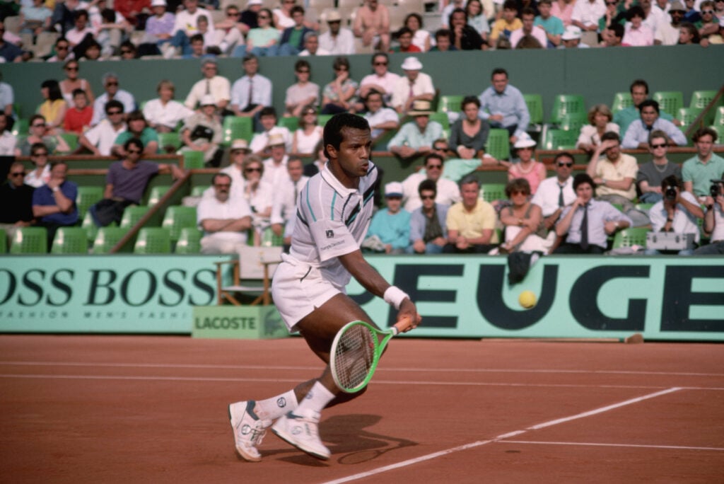 Ronald Agenor in action at the 1988 French Open