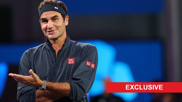 Image of Roger Federer speaking at the 2025 Shanghai Masters