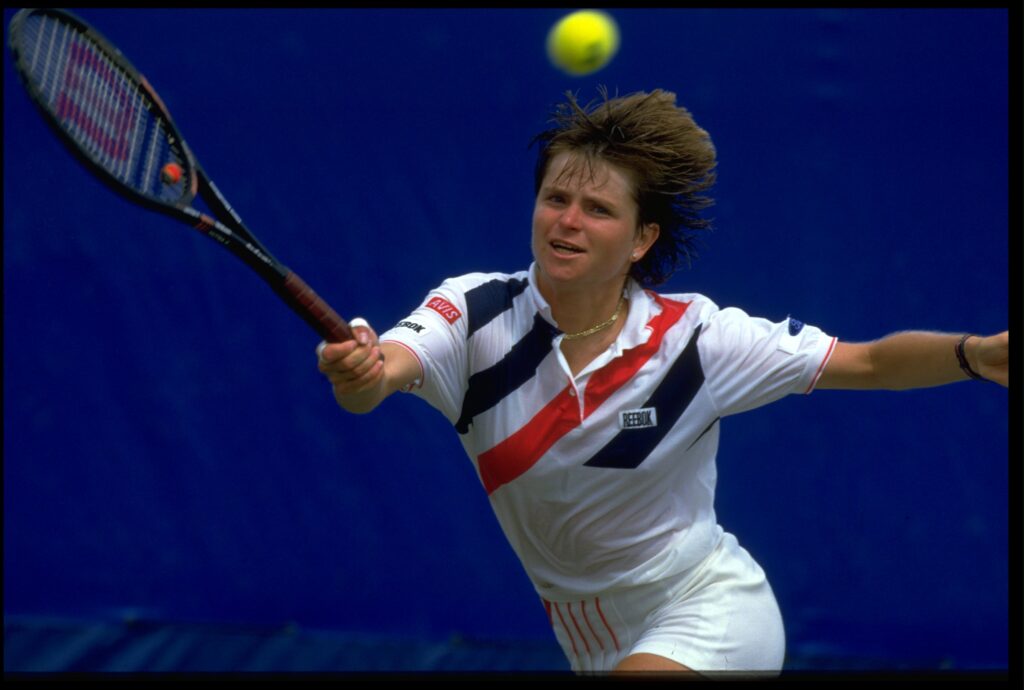 Hana Mandlikova during her match at the 1987 US Open.