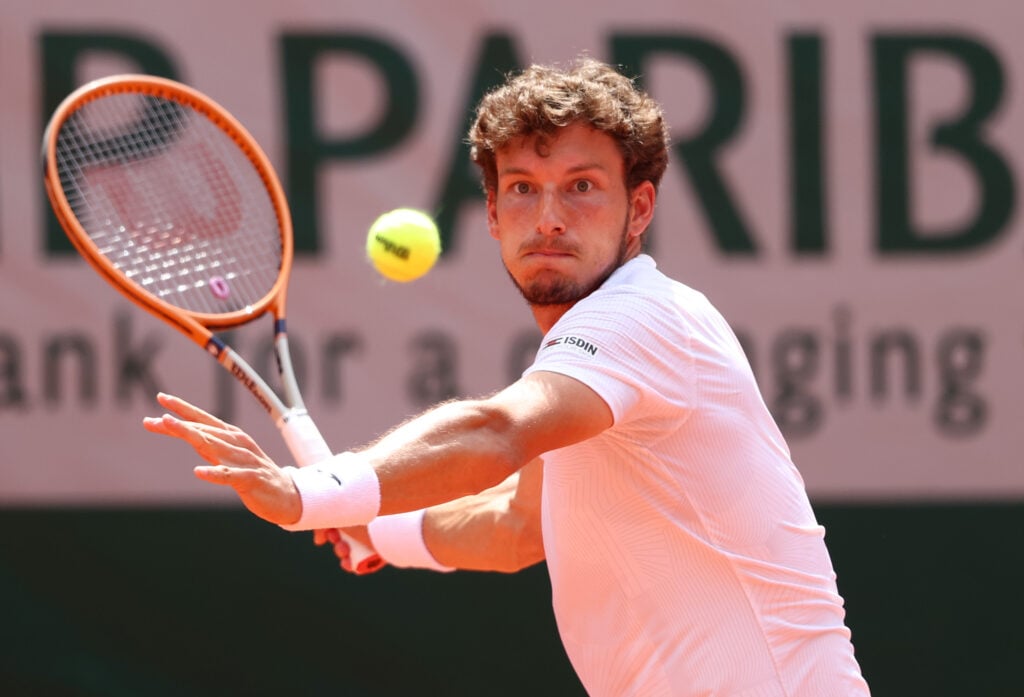 Pablo Carreno Busta pictured during the fourth round of the 2021 French Open