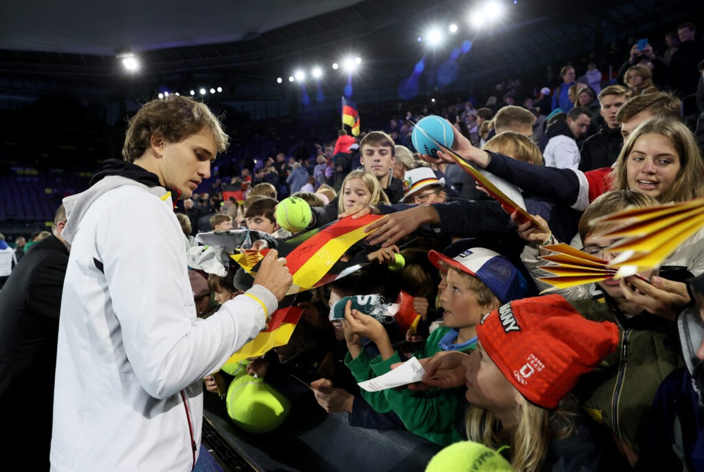 Alexander Zverev pictured at the Davis Cup in 2022