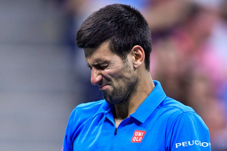 NEW YORK, USA - SEPT 11, Novak Djokovic of Serbia in action against Stan Wawrinka of Switzerland during their Men's Singles Final Match of the 2016...