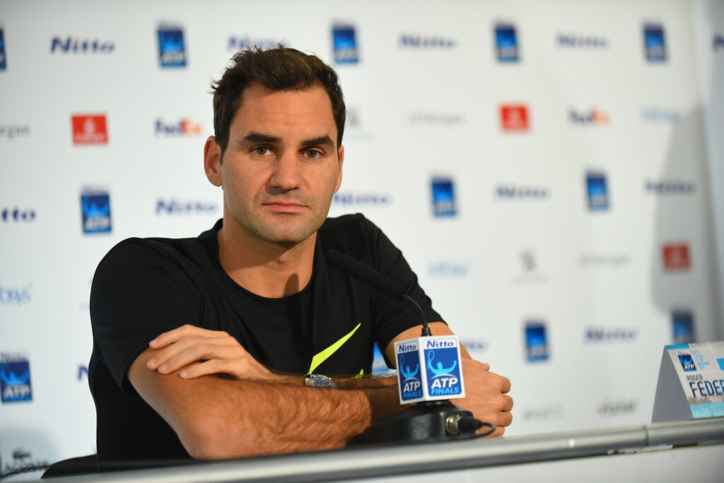 Roger Federer speaks to the media ahead of the 2017 ATP Finals