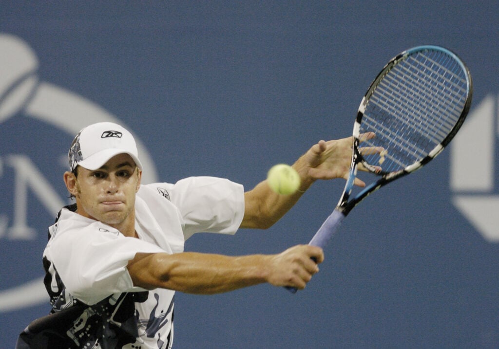 Andy Roddick in action at the 2004 US Open.