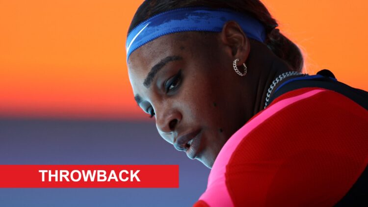 Image of Serena Williams looking on during the 2021 Australian Open third round
