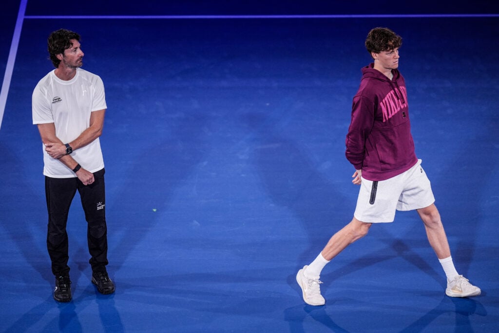 Juan Carlos Ferrero and Jannik Sinner during the Open Ceremony of the 2024 China Open.