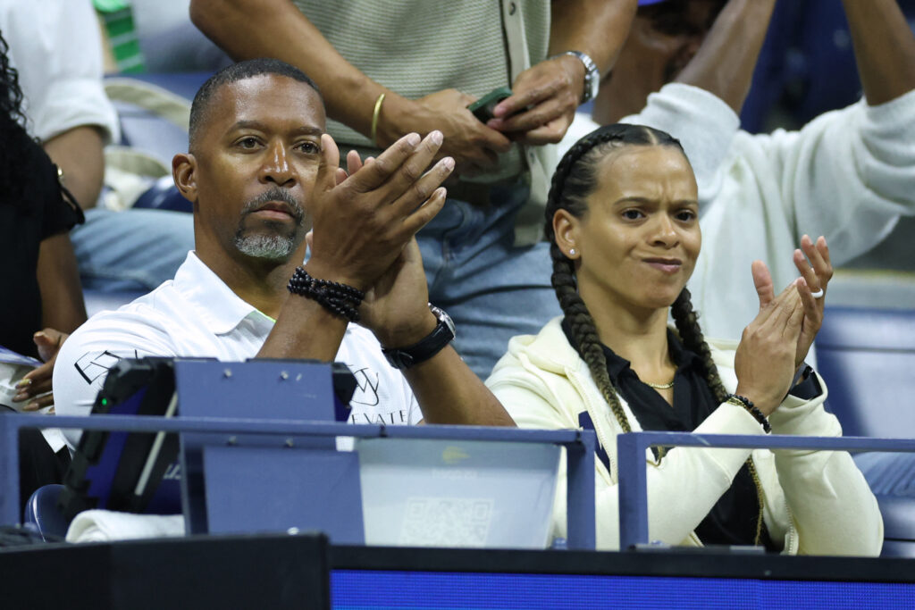 John Williams applauds Taylor Townsend during the 2025 US Open