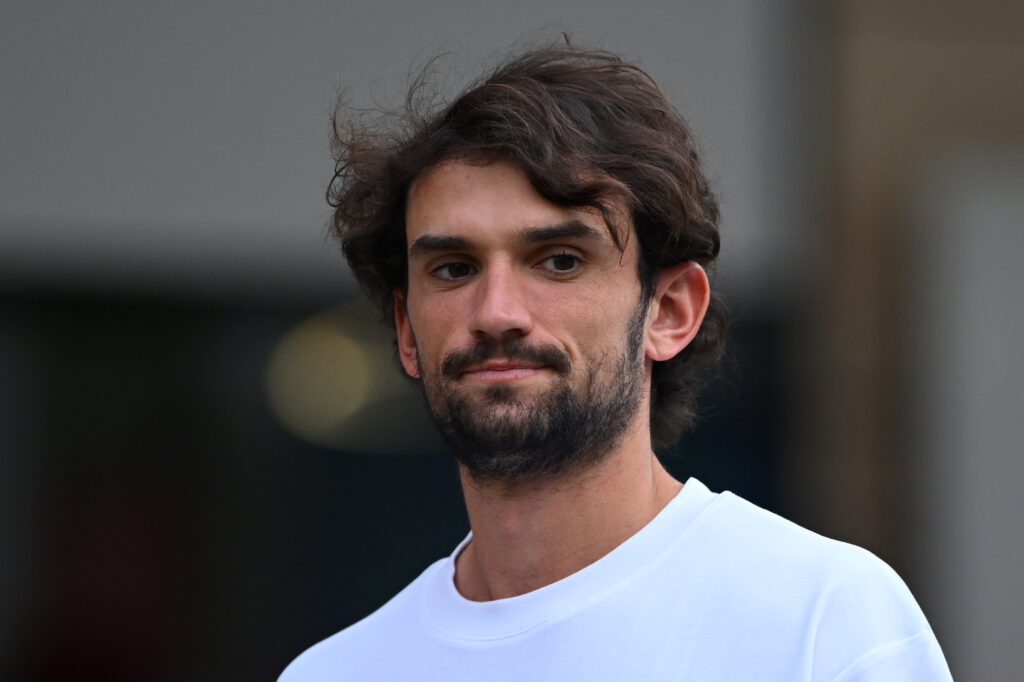 Valentin Vacherot looks on as he attends Formula One's Qatar Grand Prix in 2025.
