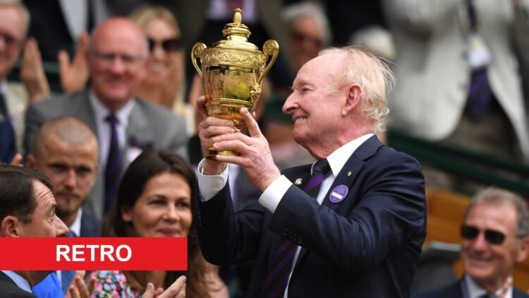 Image of Rod Laver at Wimbledon in 2019