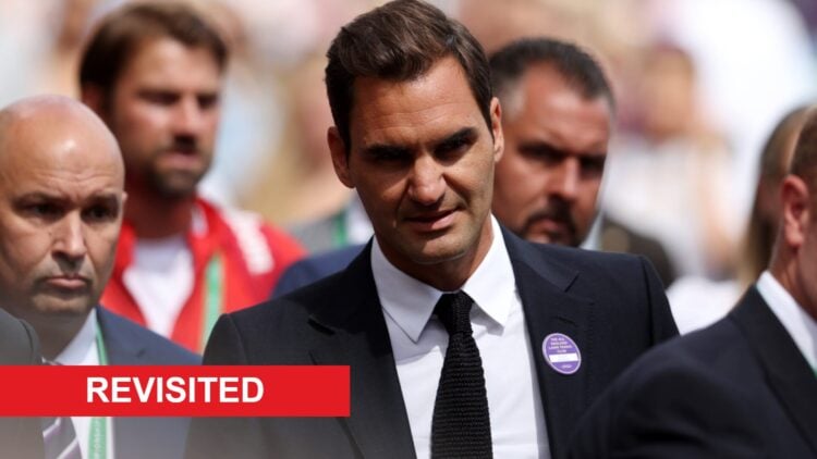 Image of Roger Federer arriving on day seven of the 2022 Wimbledon Championships