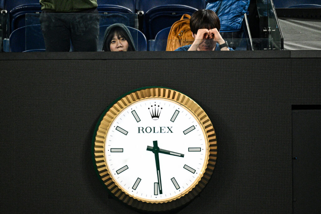 An image of the clock at the 2024 Australian Open