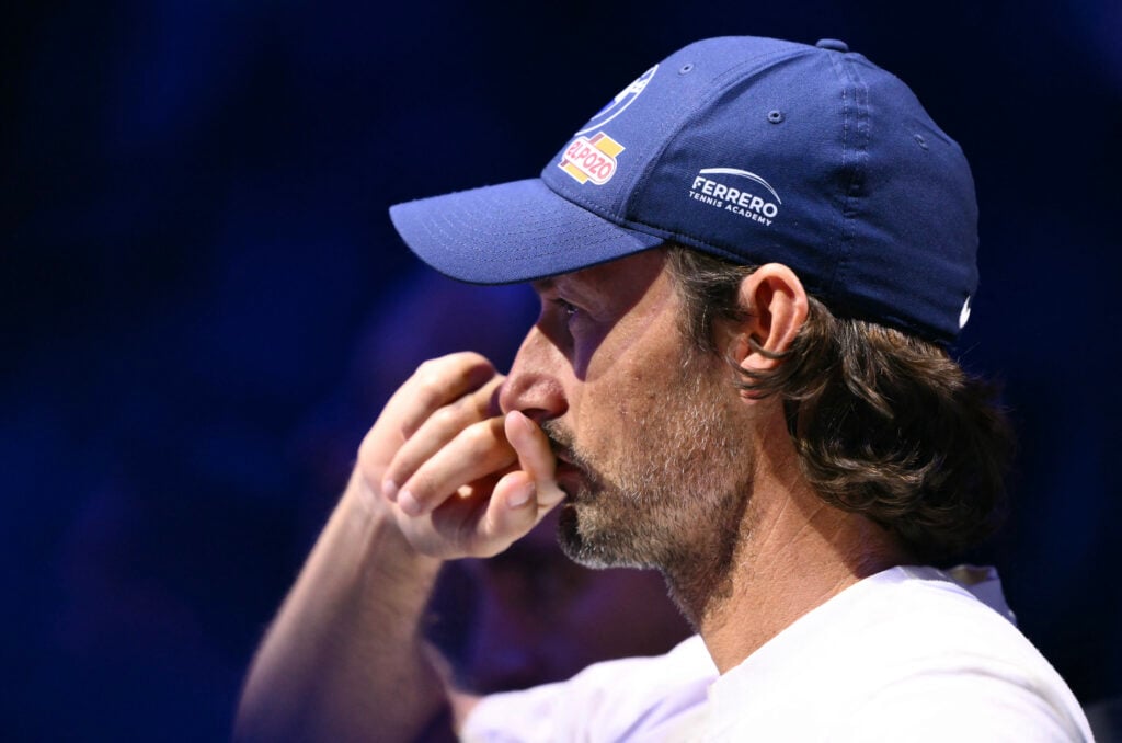 Juan Carlos Ferrero looks on during the ATP Finals