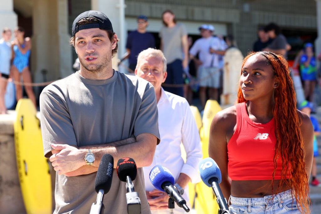 Taylor Fritz and Coco Gauff speak to the media ahead of the 2026 United Cup