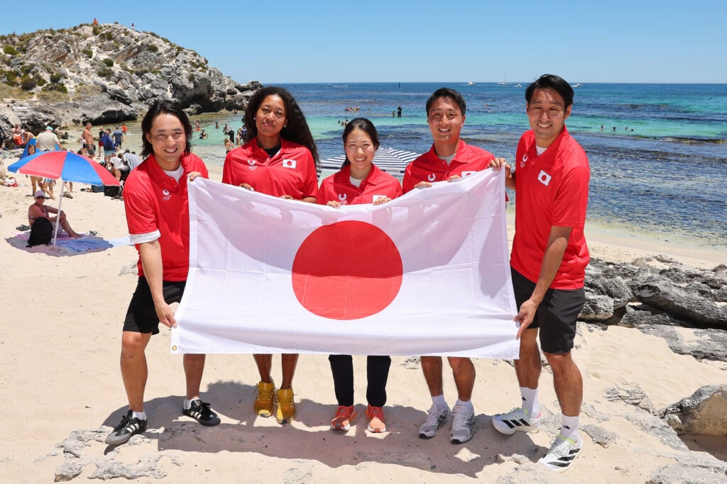 Team Japan pose for a picture ahead of the 2026 United Cup