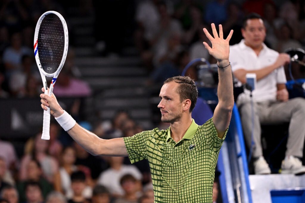 Daniil Medvedev reacts.