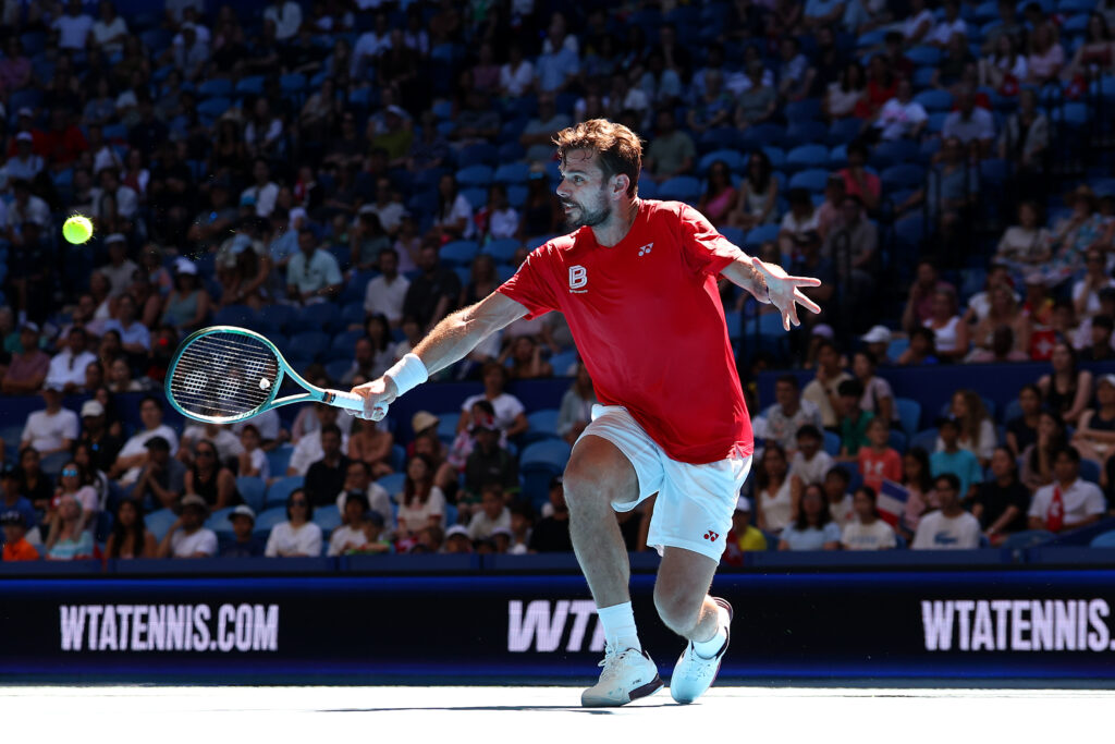 Stan Wawrinka in action at the United Cup in 2026.