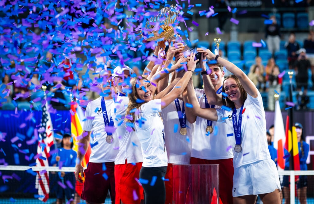 Team Poland celebrate after winning the 2026 United Cup