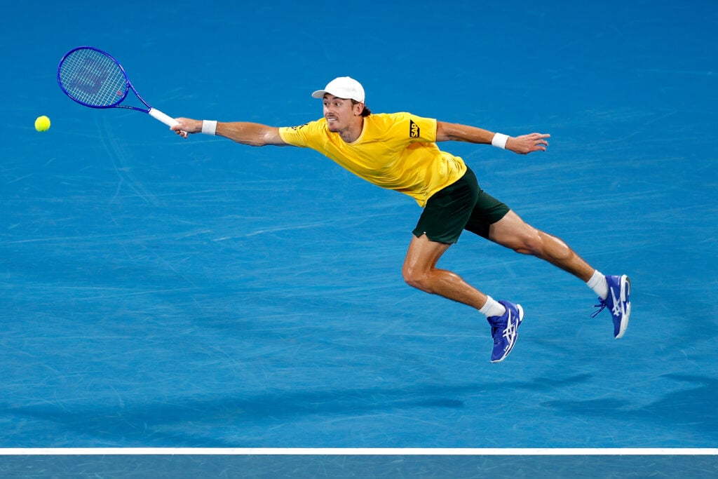 Alex de Minaur in action at the United Cup.