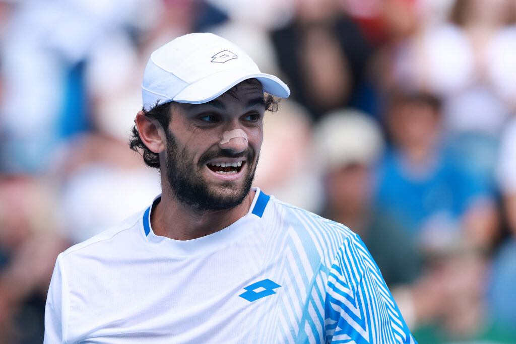 Valentin Vacherot during his match against Rinky Hijikata at the 2026 Australian Open.