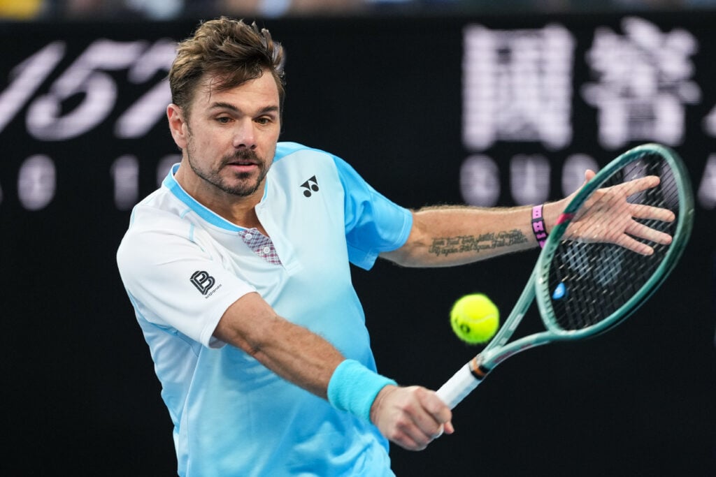 Stan Wawrinka in action at the Australian Open.