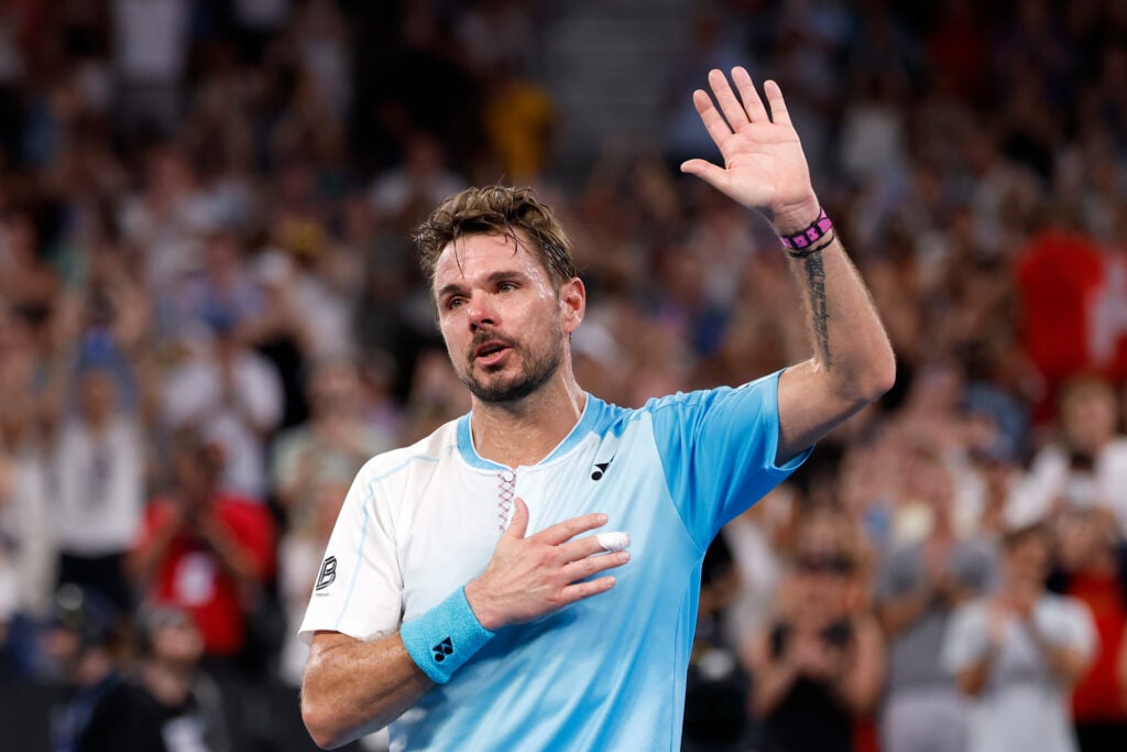 Stan Wawrinka waves goodbye to the Australian Open in 2026