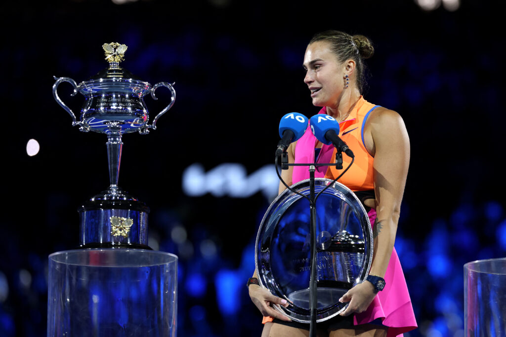 Aryna Sabalenka speaks after losing the 2026 Australian Open final