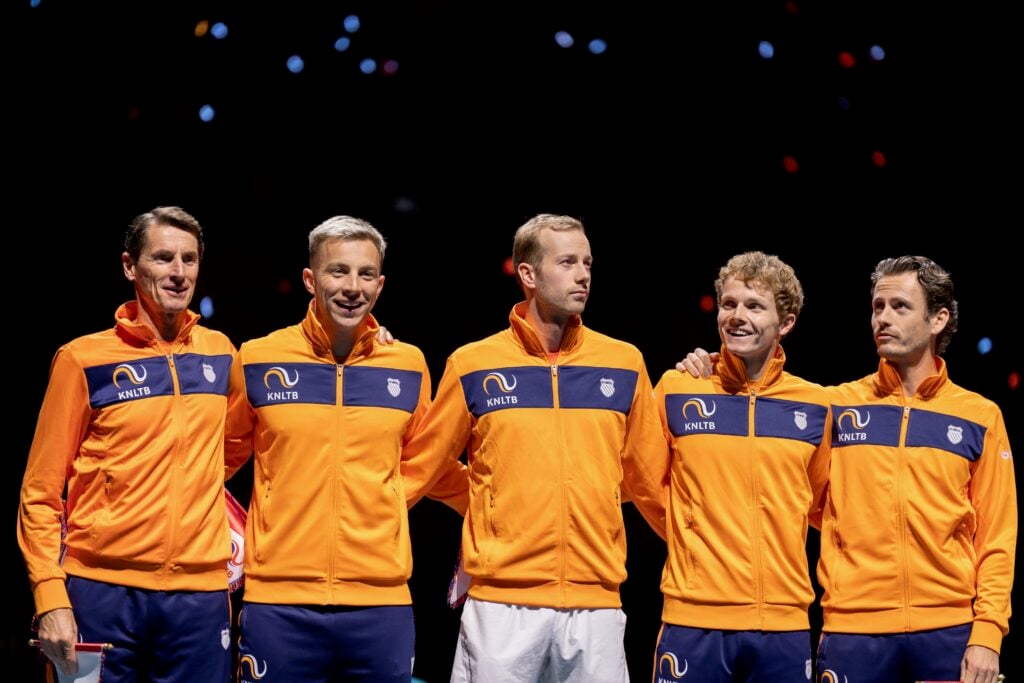 The Dutch team pictured at the 2024 Davis Cup Finals