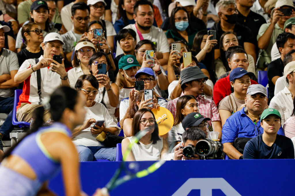 Alex Eala in action at the Philippines Women's Open