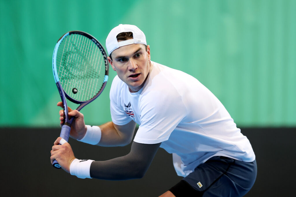 Jack Draper pictured during the 2026 Davis Cup