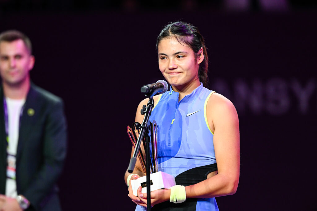 Emma Raducanu pictured after losing the 2026 Transylvania Open final