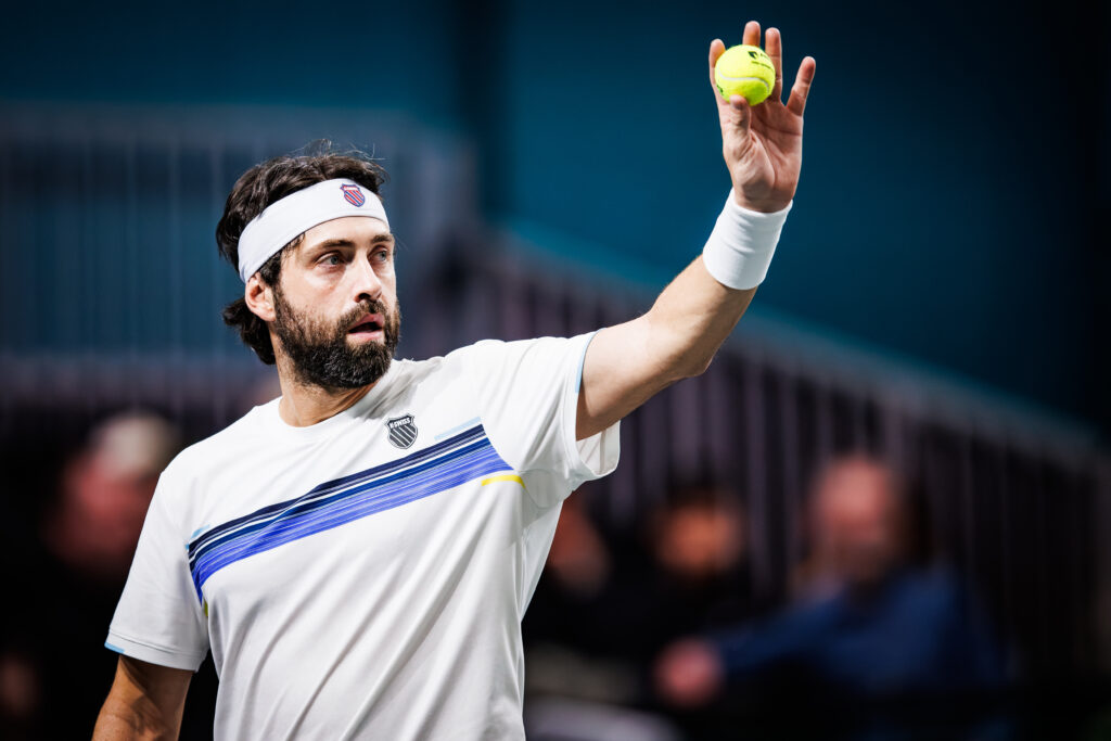 Nikoloz Basilashvili pictured at the 2026 Rotterdam Open