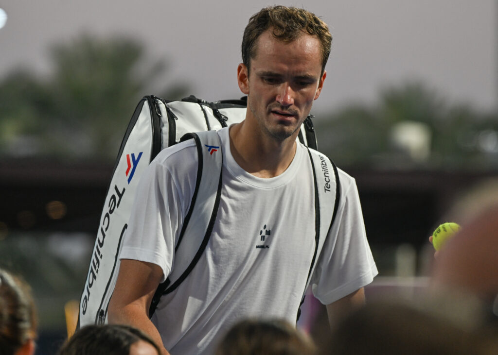 Daniil Medvedev meets fans in Doha.